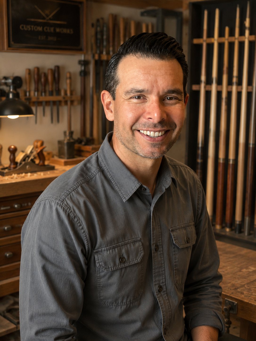 Dustin Cookson in his Paso Robles workshop